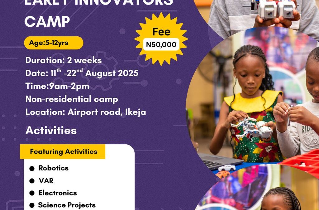 Early innovators 2025 tech summer camp for kids is here again!