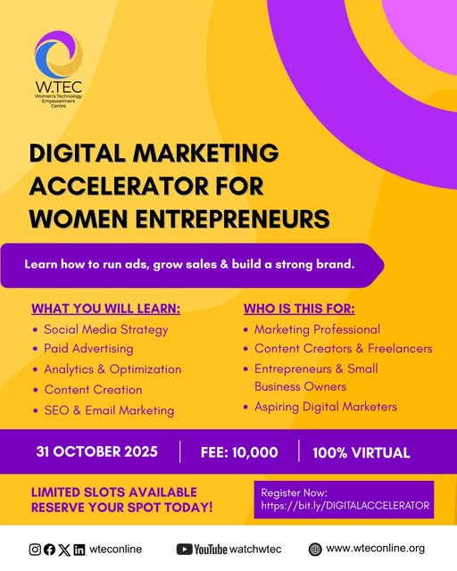 Take Your Business to the Next Level with W.TEC’s Digital Marketing Accelerator for Women Entrepreneurs