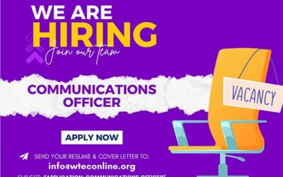 Join Our Team: W.TEC is Hiring a Communications Officer and Communications Intern in Lagos