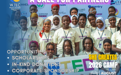 Partner With W.TEC SHE CREATES Camp 2026: Helping Girls Across Nigeria Access Life-Changing STEM Opportunities